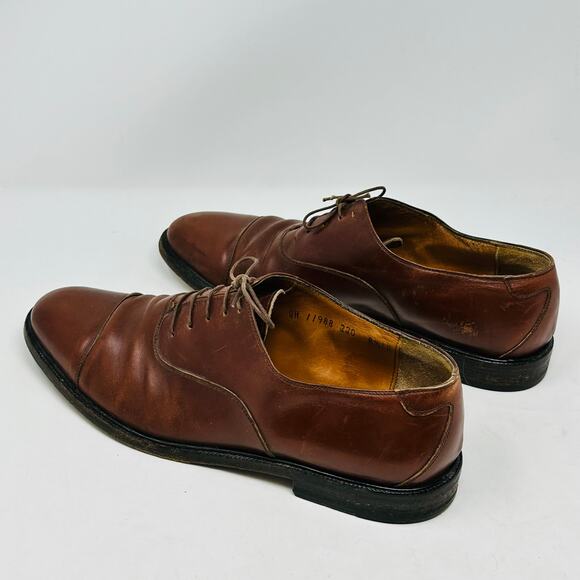 Salvatore Ferragamo Oxford Cap Toe Italian Leather Shoes - Picture 7 of 15